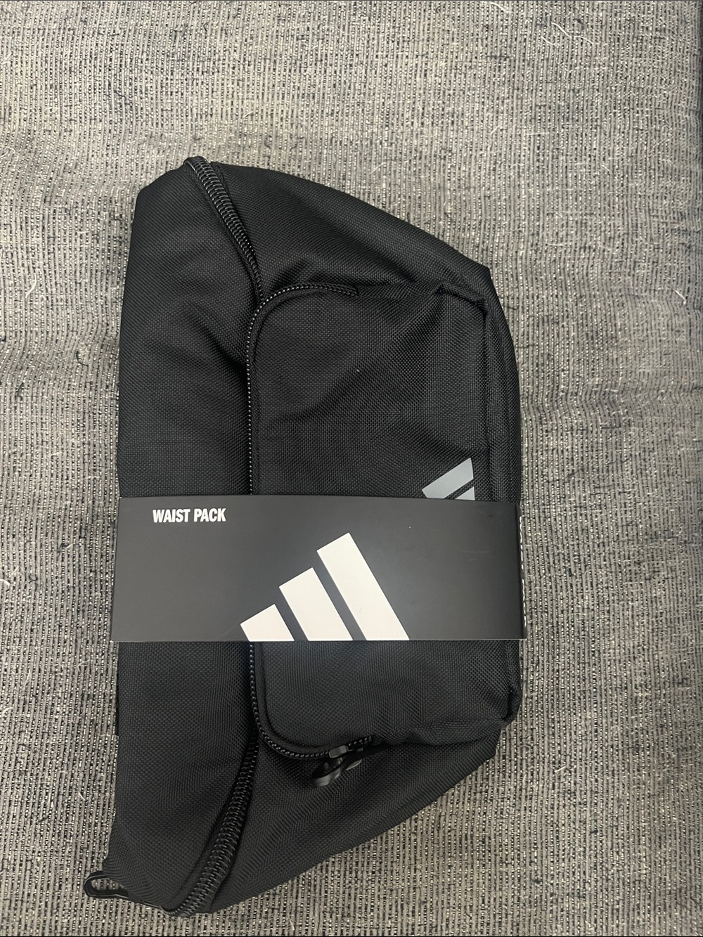 adidas Black Waist Pack with Reflective Logo